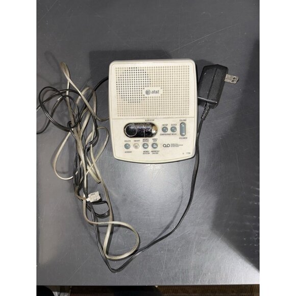 AT&T 1739 Digital Answering Machine System w Time/Day White TESTED AND WORKS - Picture 1 of 10